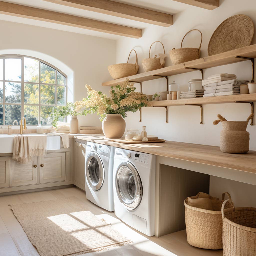 Laundry room-ul poate fi adesea o cameră uitată în casă, dar cu puțină creativitate și atenție la detalii, acest spațiu poate deveni un loc plăcut și funcțional.